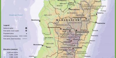 지도의 실제지도의 마다가스카르