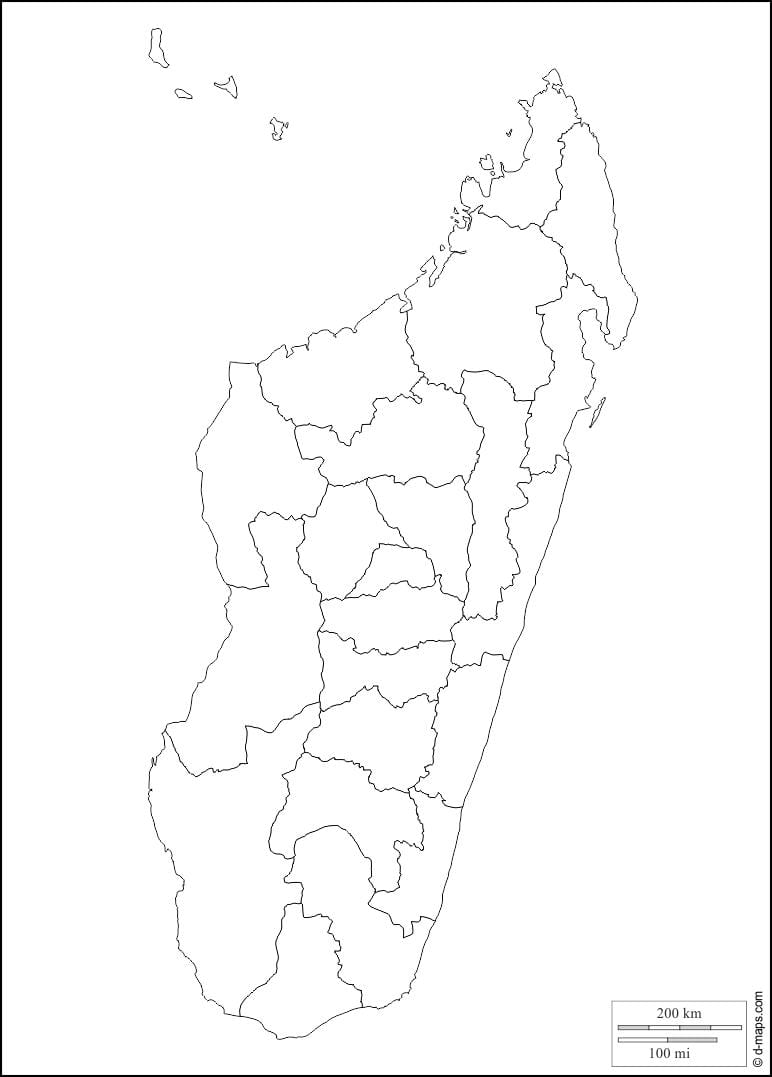 마다가스카르 지도 개요
