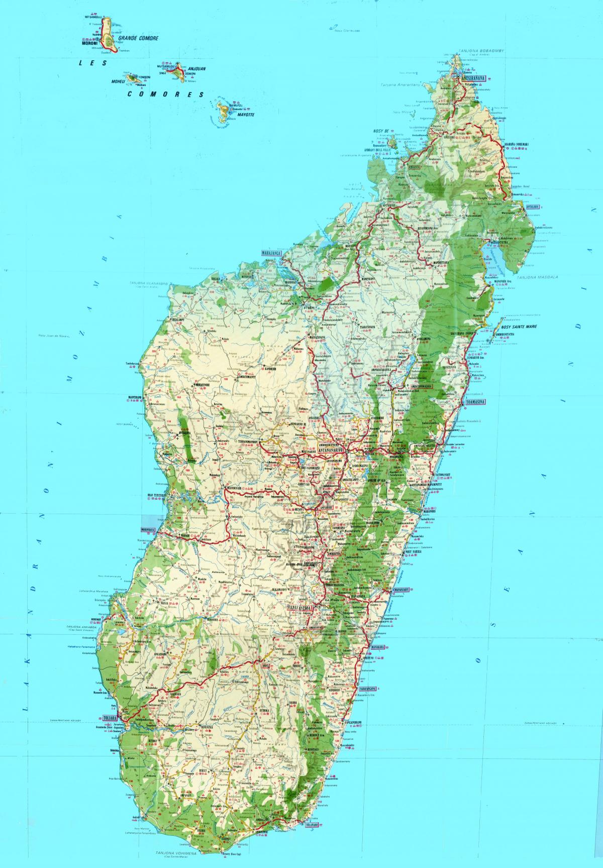 지도의 지형 마다가스카르