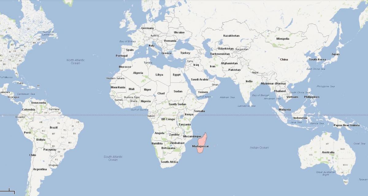 세계지도를 보여주는 마다가스카르