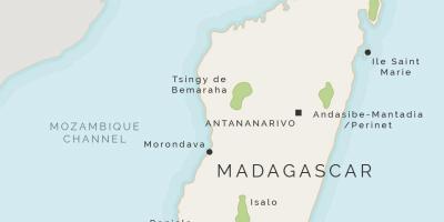 지도 마다가스카르 및 주변 섬들