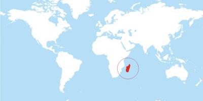 지도 마다가스카르의 위치에 세계
